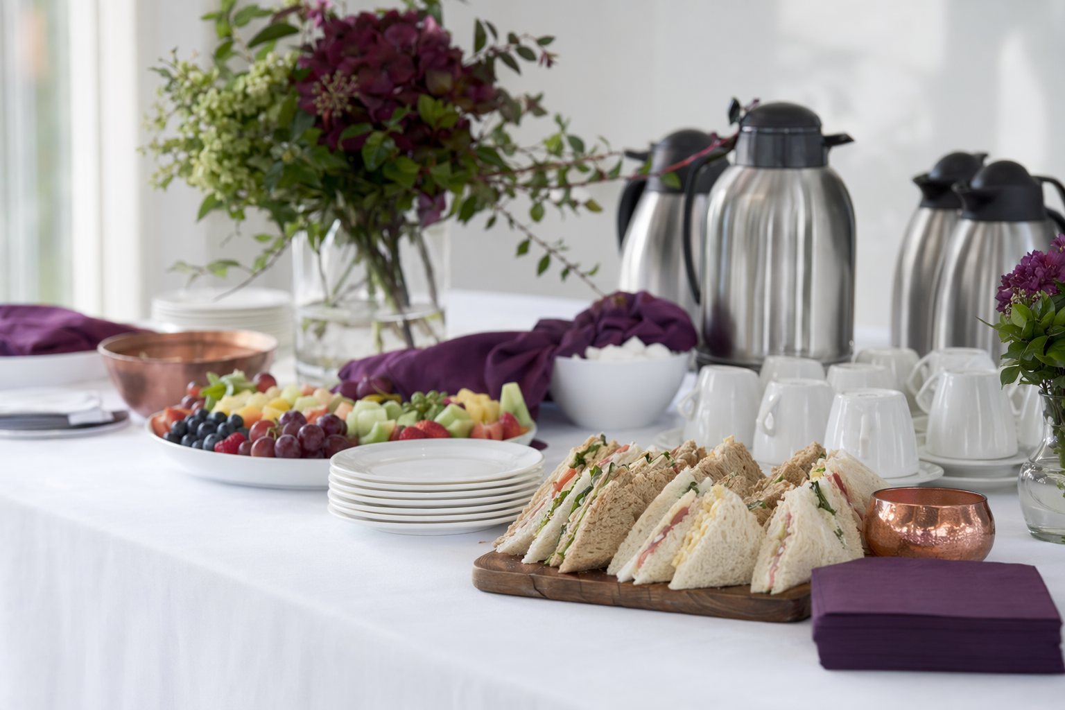 A simple, dignified memorial reception